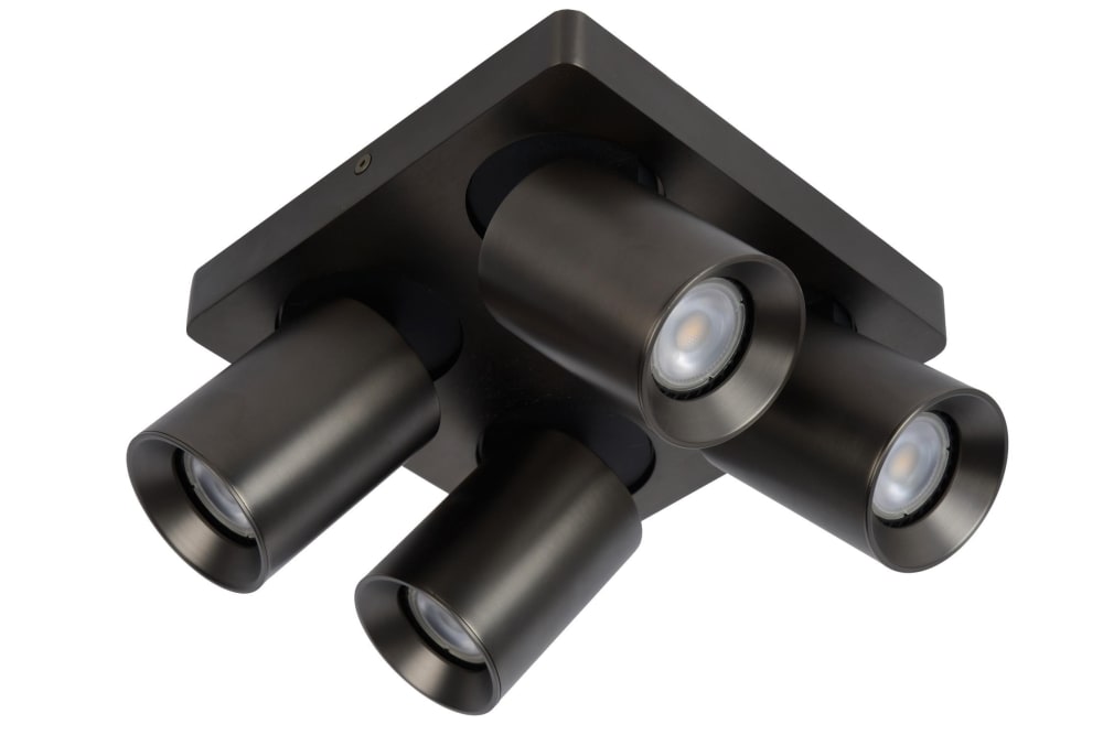 Spot métal 4 lumières anthracite — vue 4