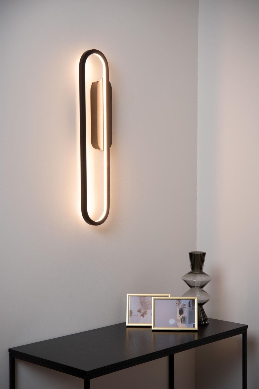 Applique murale aluminium noir 60 cm