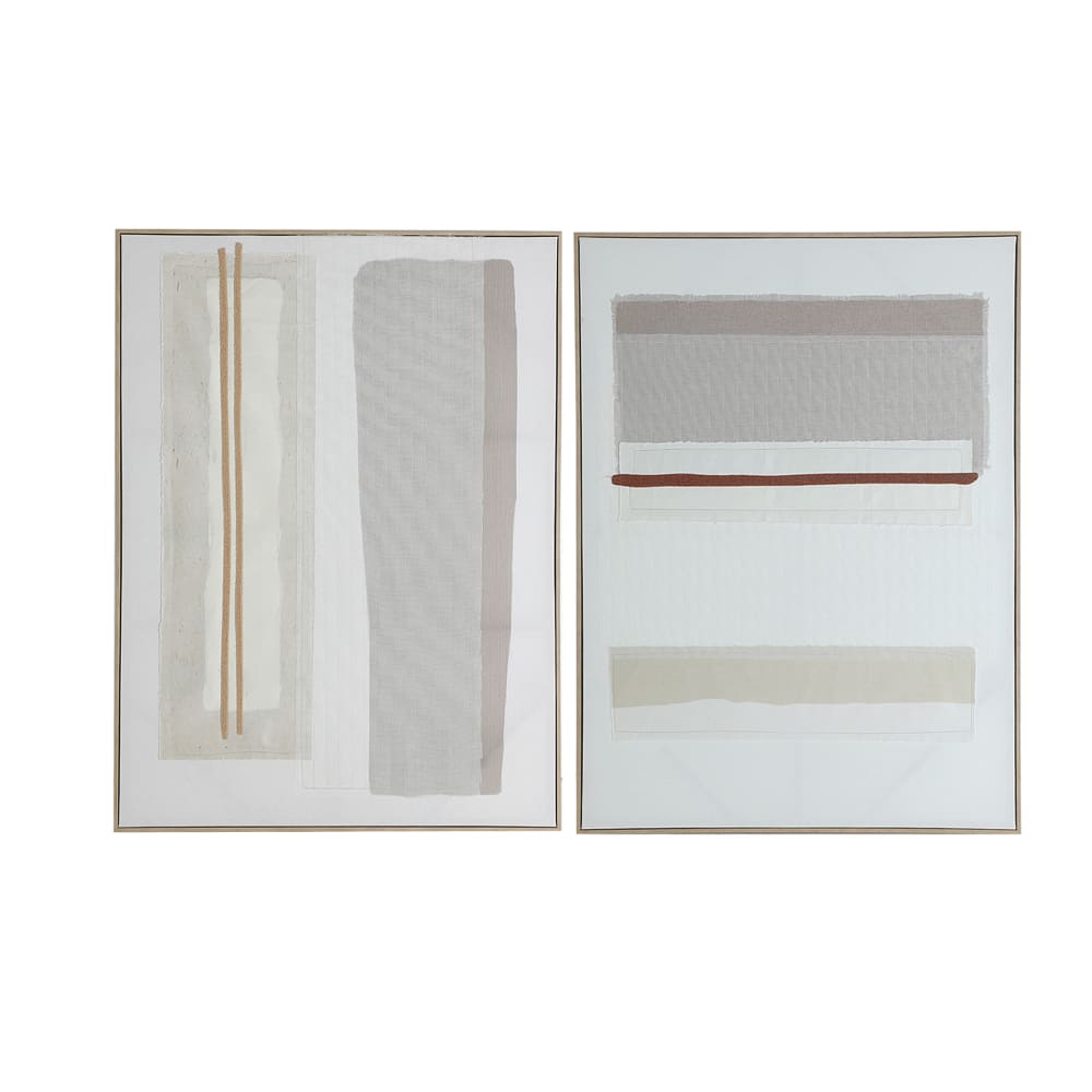 Tableau en toile, nuances de marron, 90 x 4 x 120 cm