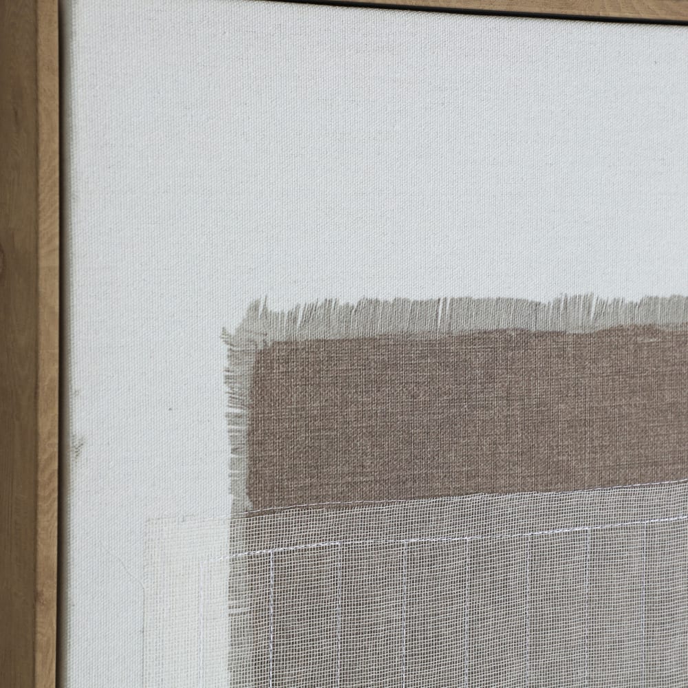 Tableau en toile, nuances de marron, 90 x 4 x 120 cm — vue 3