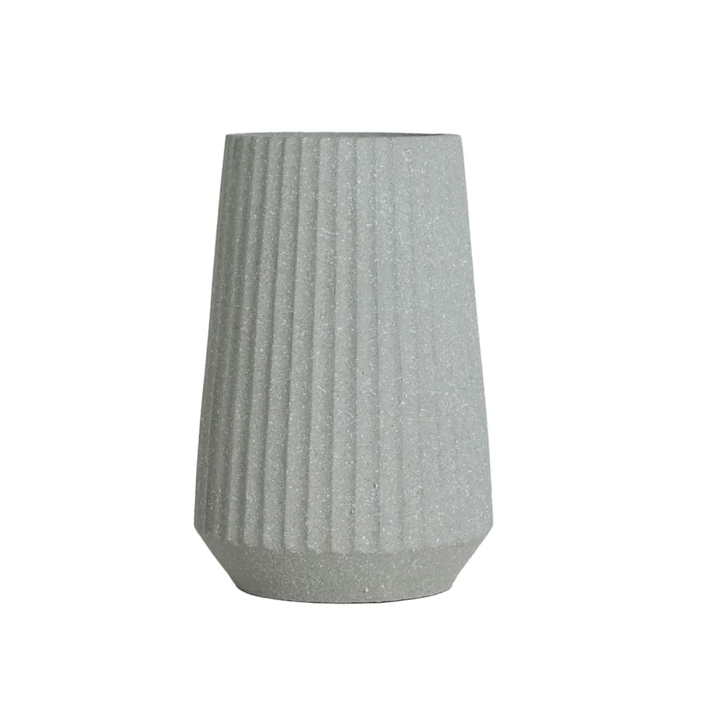 Jardinière en polyrésine gris, 38x38x61 cm