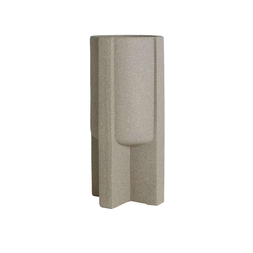 Jardinière en polyrésine marron, 39x39x81 cm