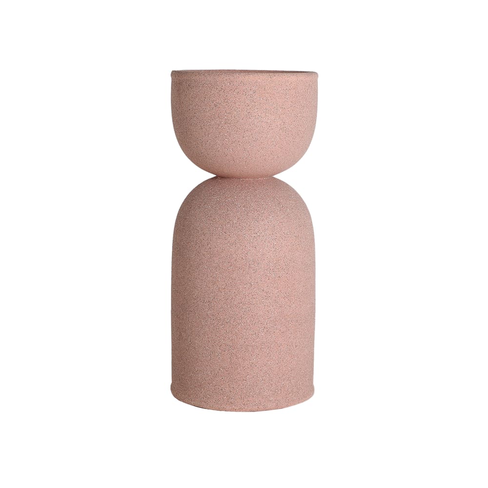 Jardinière en polyrésine rose, 40x40x90 cm