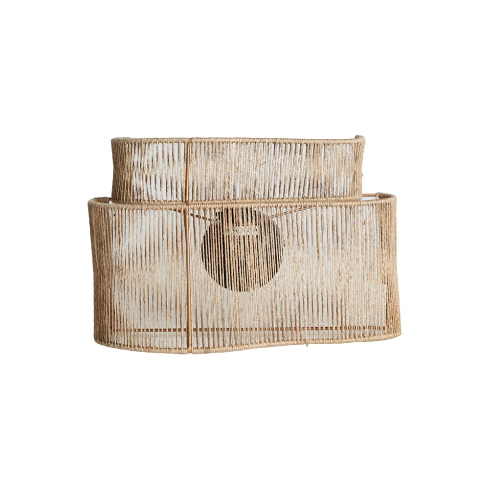 Lampe de mur en jute brun clair,  38x20x24 cm