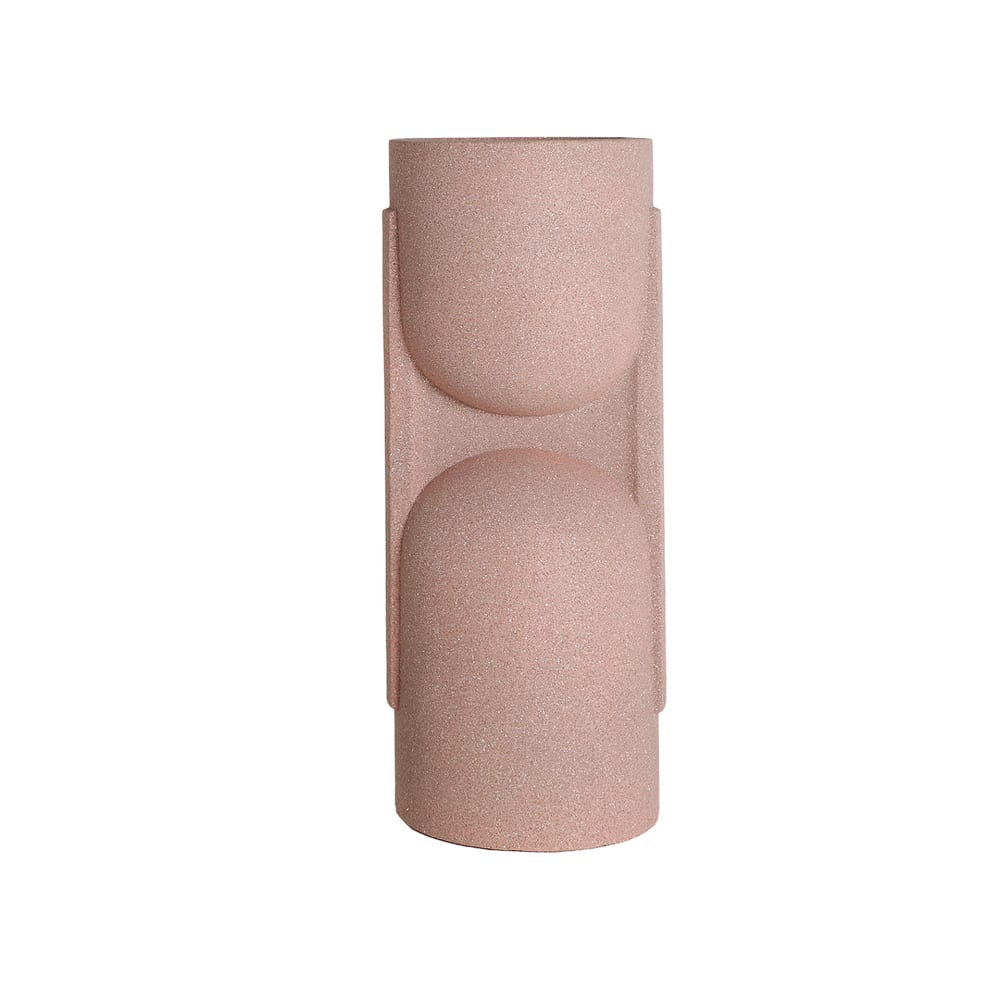 Jardinière en polyrésine rose, 38x36x91 cm