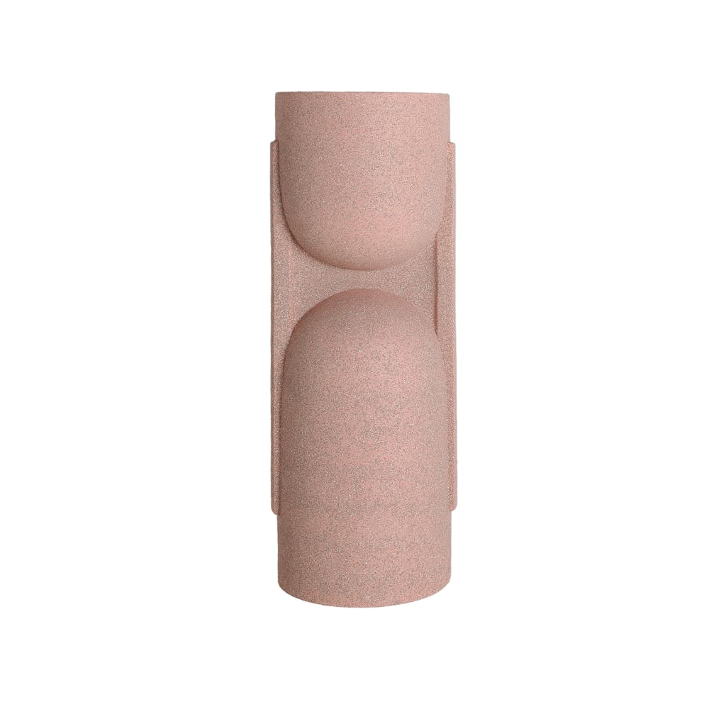 Jardinière en polyrésine rose, 42x40x111 cm