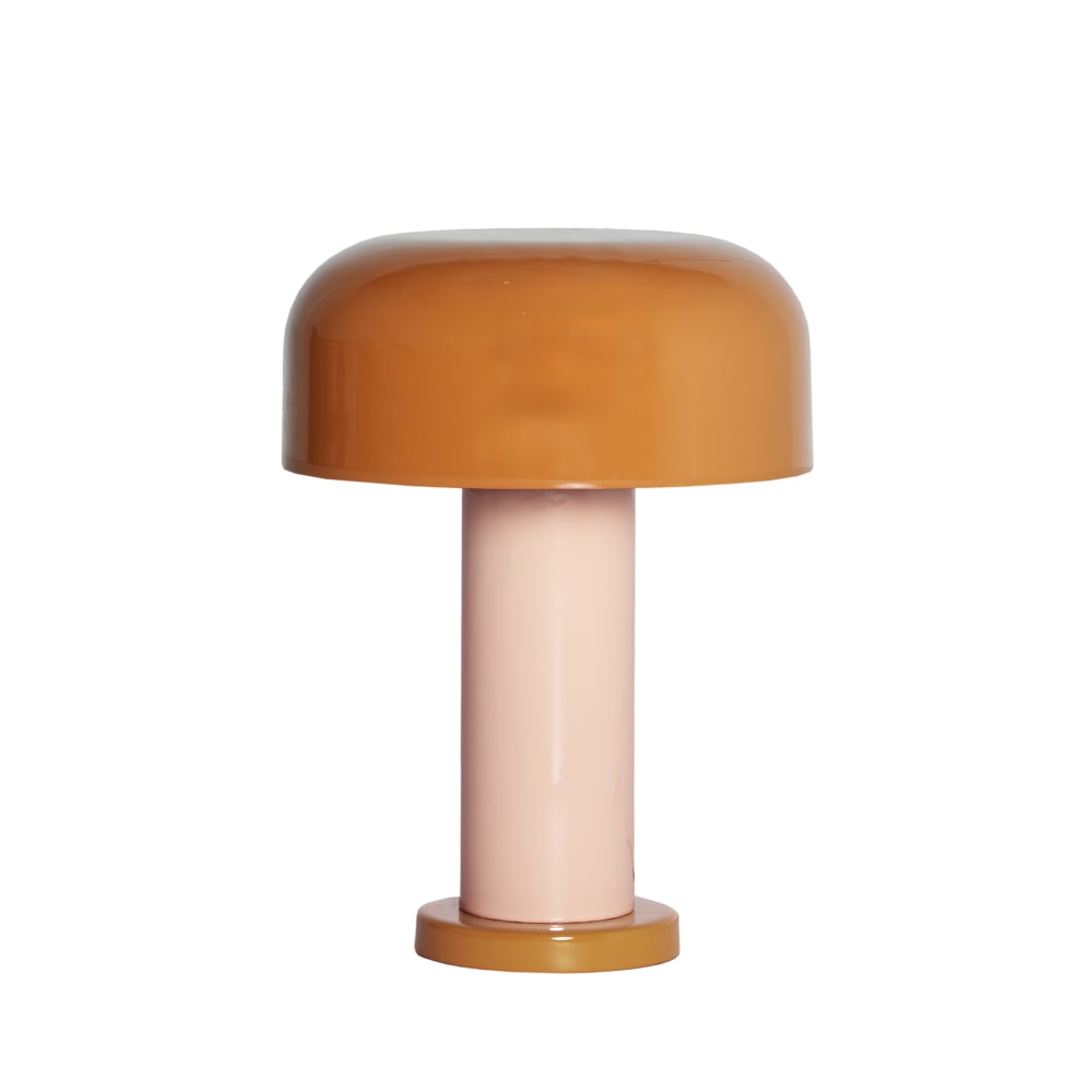 Lampe de salon en fer ambre, 30x30x42 cm