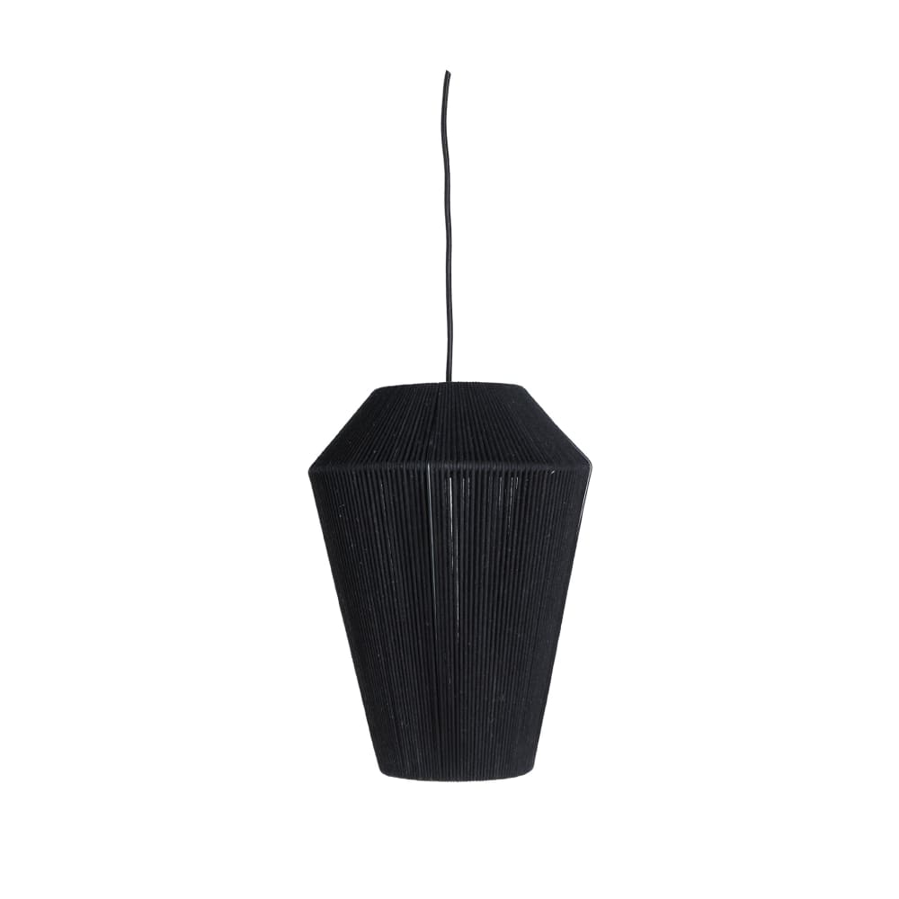 Lustre en coton noir,  30x30x38 cm