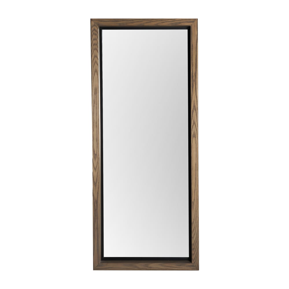 Miroir en bois de frêne marron, 56x7x133 cm