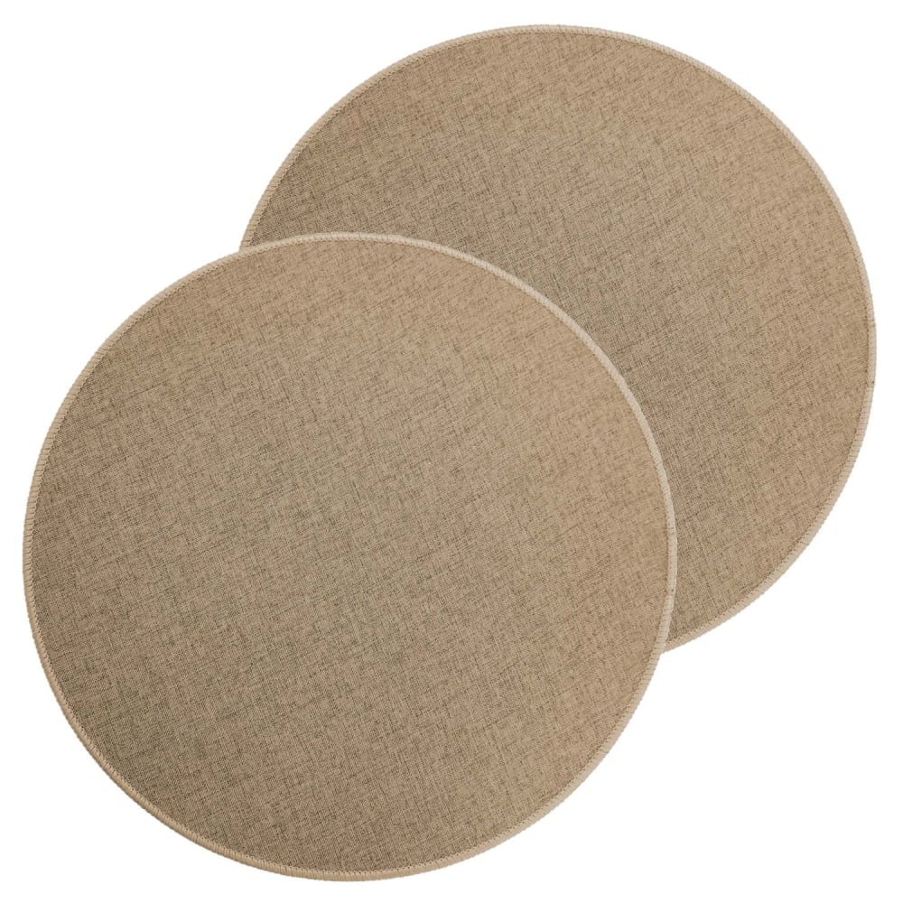 Lot de 2 sets de table tissés antidérapants Beige