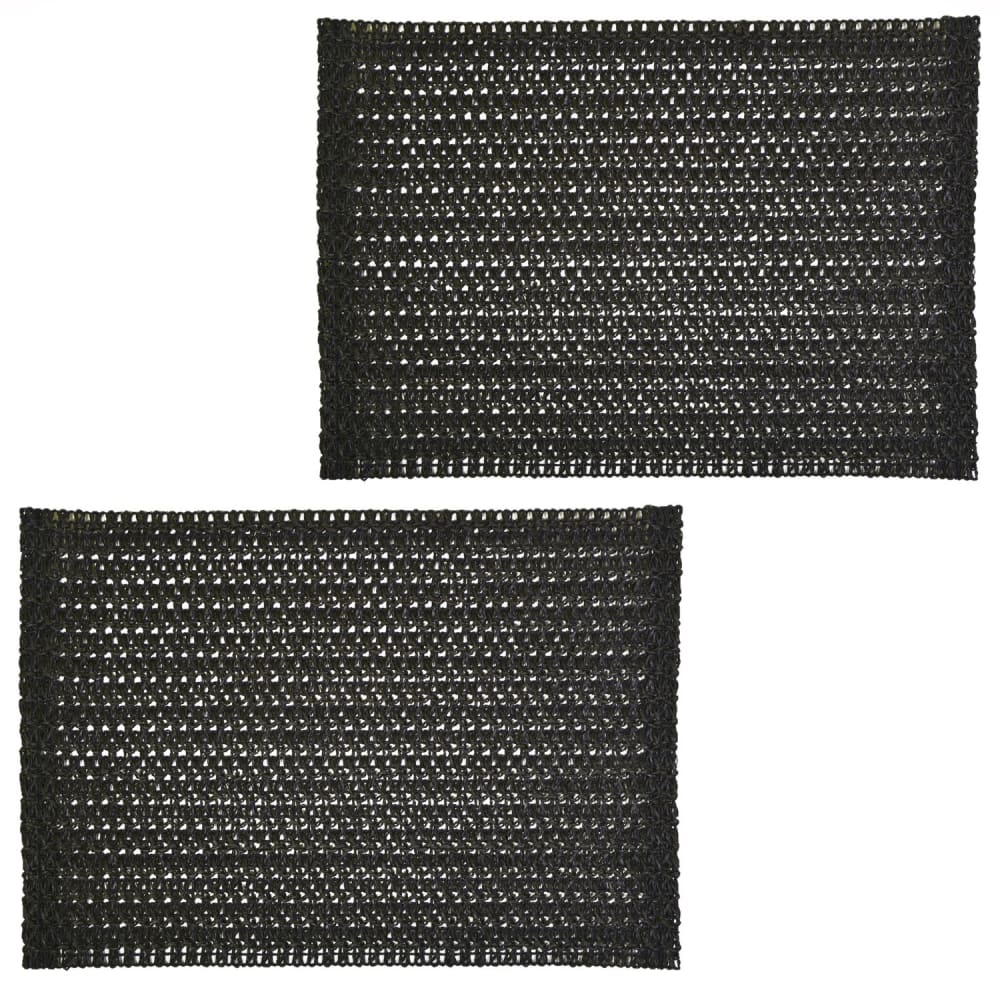 Lot de 2 sets de tables rectangles en jute noir 31 x 45 cm