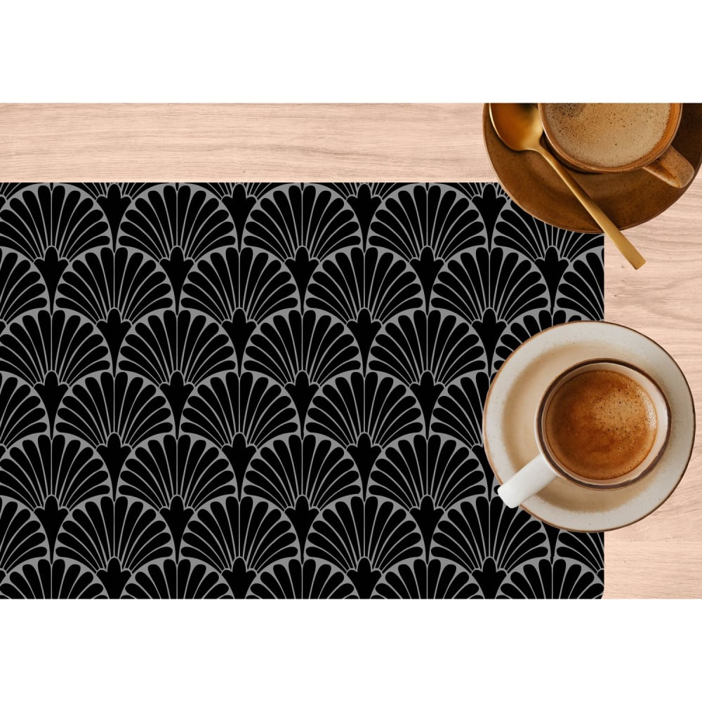 Lot de 2 sets de table avec encre métallique argent 30 x 45 cm - Maisons du Monde