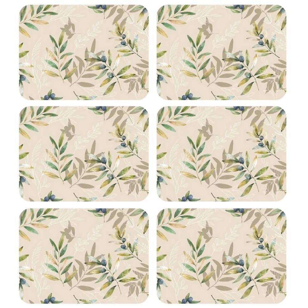 Lot de 6 sets de table motif provençal 28 x 43 cm