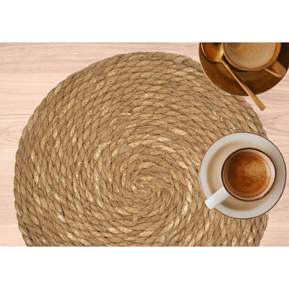 Lot de 2 sets de tables ronds en jute marron Diam. 38 cm - Maisons du Monde