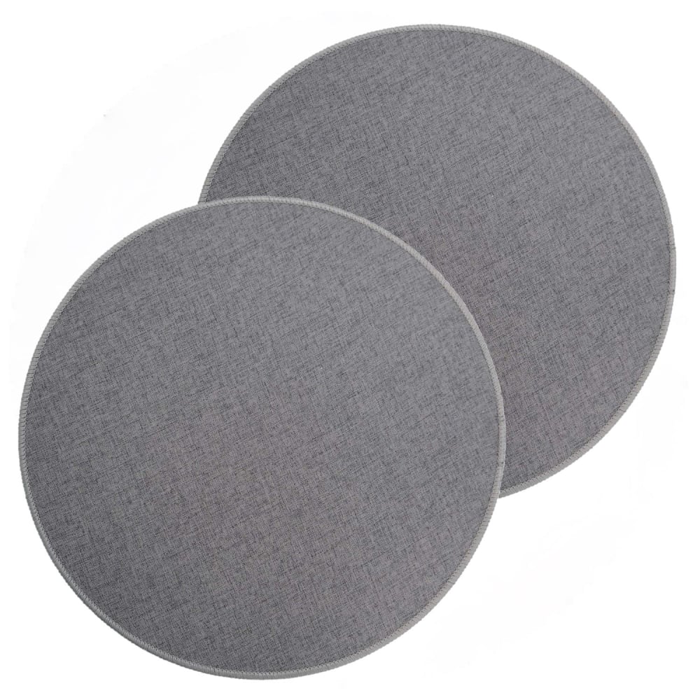 Lot de 2 sets de table tissés antidérapants gris
