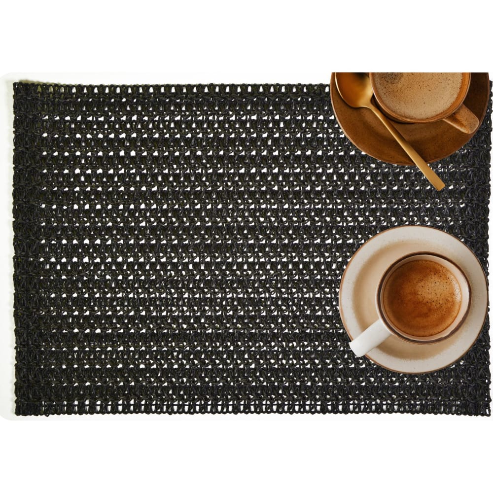 Lot de 6 sets de tables rectangles en jute noir 31 x 45 cm — vue 3