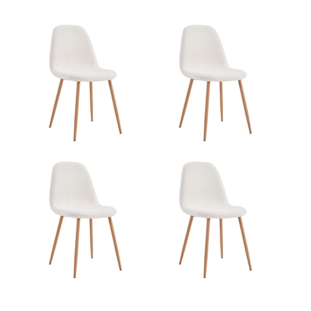 Lot de 4 chaises en bouclette