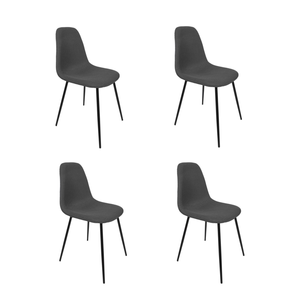 Lot de 4 chaises gris