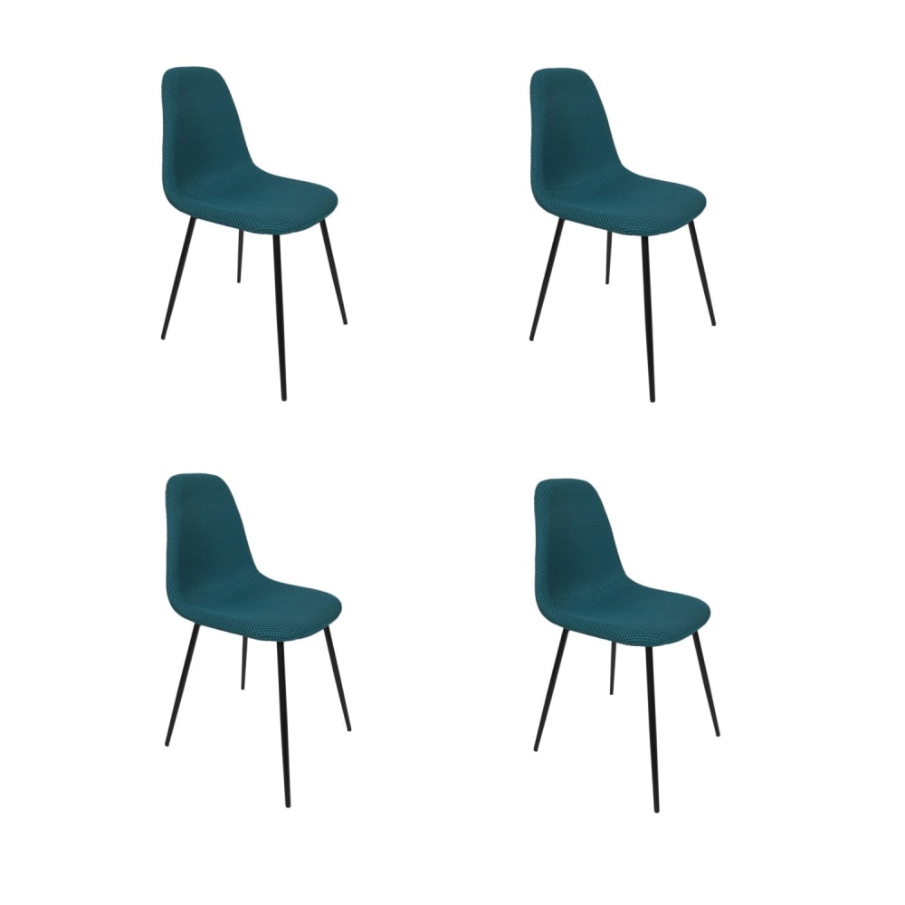Lot de 4 chaises bleu