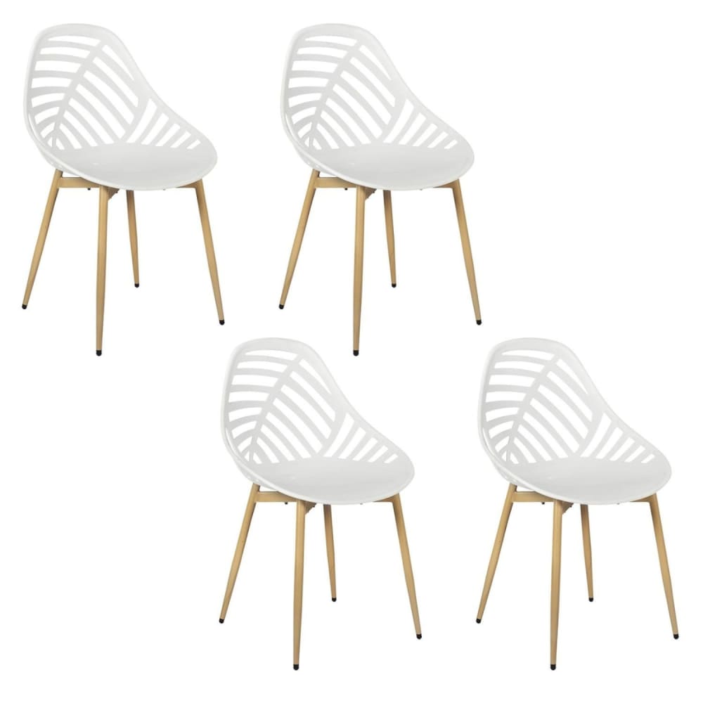 Lot de 4 chaises ajourées