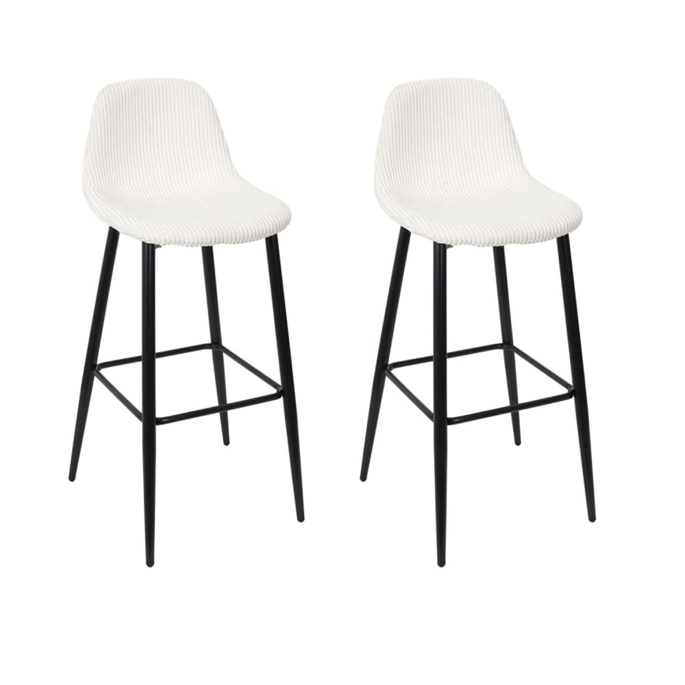 Lot 2 chaises bar - blanches