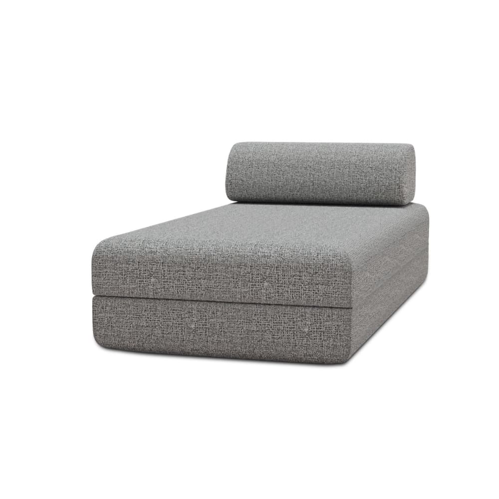 Méridienne convertible et modulable 3 places en tweed gris