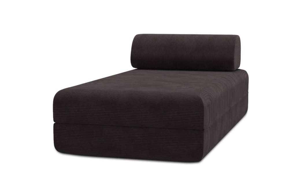 Méridienne convertible - places velours marron