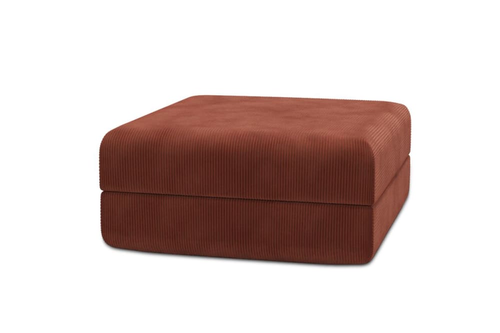Pouf convertible et modulable - terracotta
