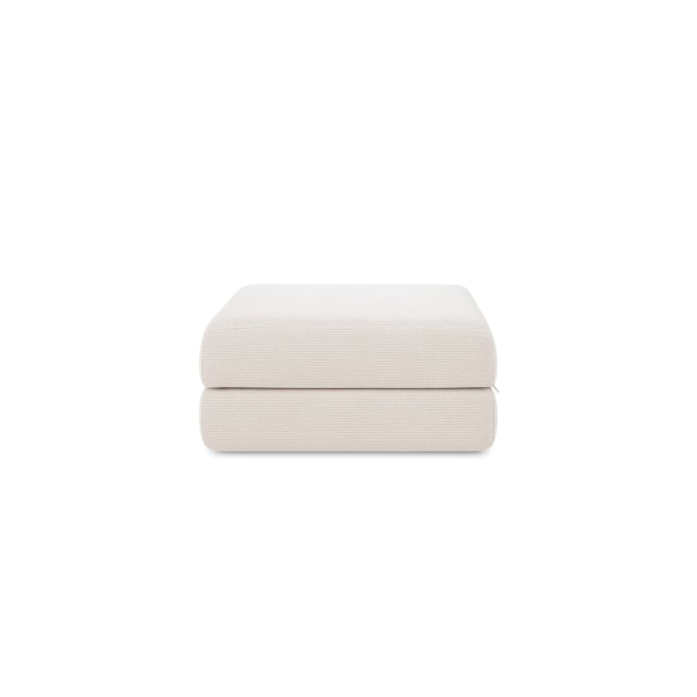 Pouf convertible et modulable 1 place en tissu imperméable gris