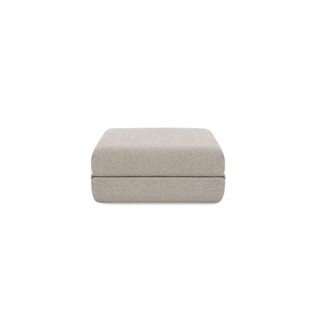 Pouf convertible et modulable 1 place en tissu imperméable beige