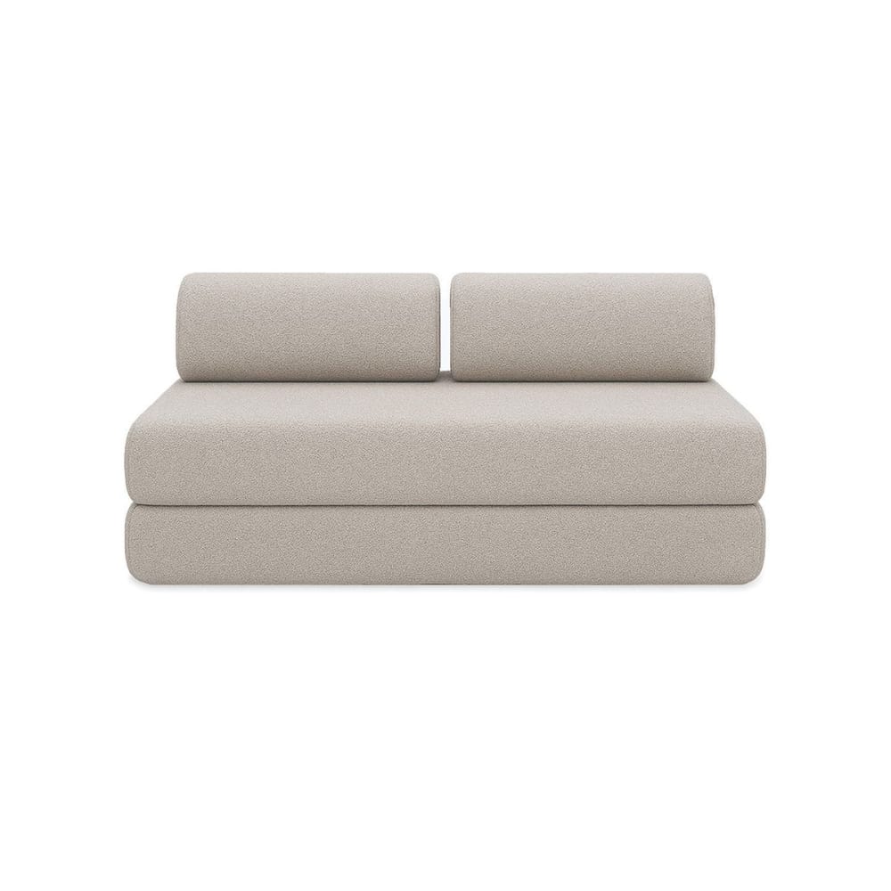 Canapé convertible et modulable 3 places en tissu imperméable beige