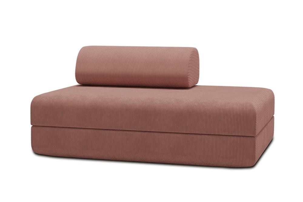 Canapé droit convertible - rose