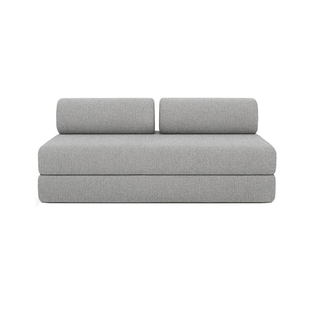Canapé droit convertible et modulable 3 places en tweed gris