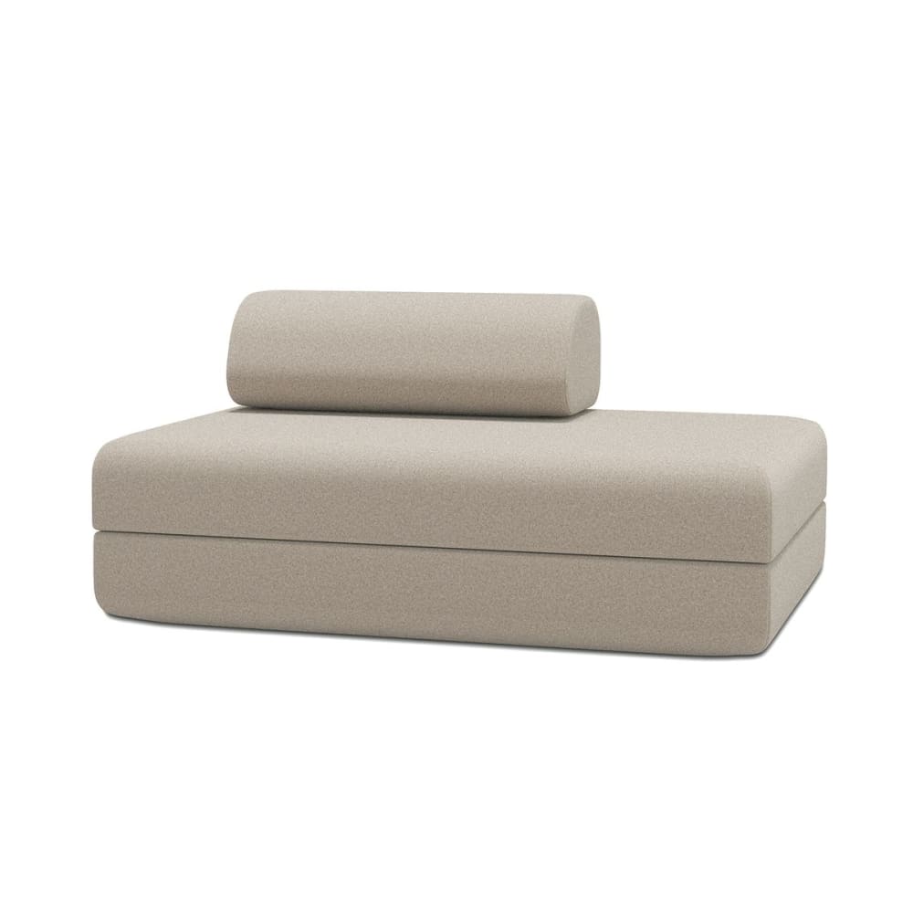 Modulares 2-Sitzer-Schlafsofa - glatter stoff beige - Maisons Du