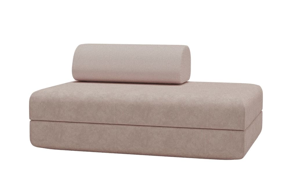 Canapé droit convertible - rose