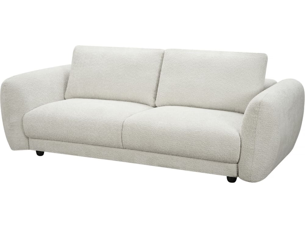 Canapé droit 3 places en tissu beige