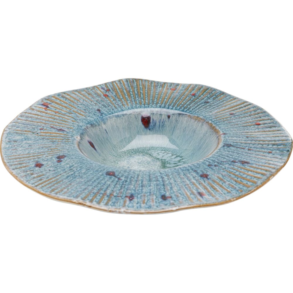Assiette creuse en grès bleu d26 Assiette creuse en grès bleu d26