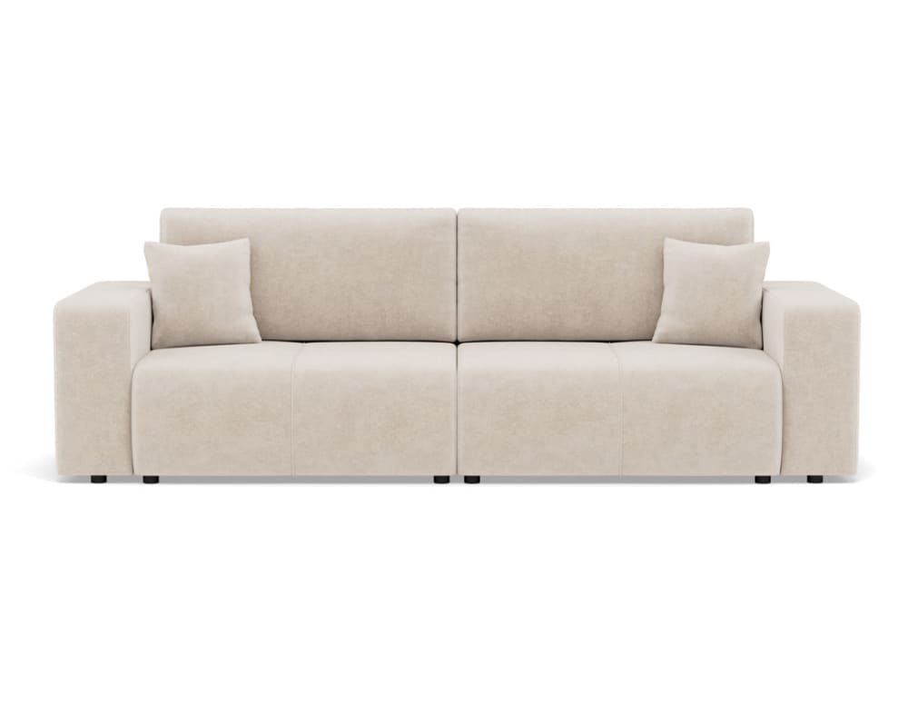 Canapé droit 4 places - convertible coffre tissu