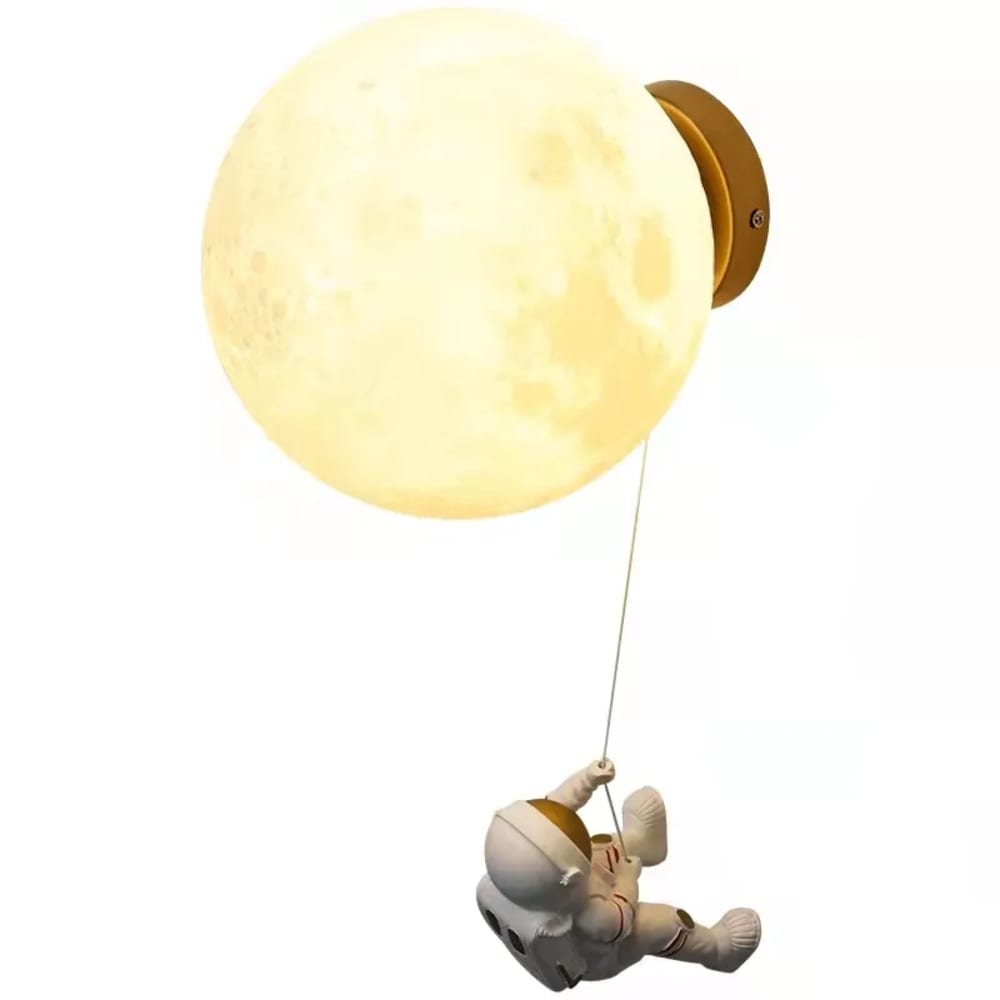 Applique murale enfant lune et astronaute G9 Ø15 cm