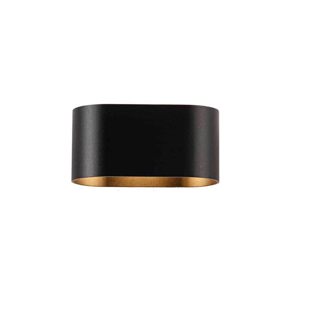 Alpinaluz Wandleuchte mit Lichtaustritt oben und unten, Schwarz style modern Schwarz Metall