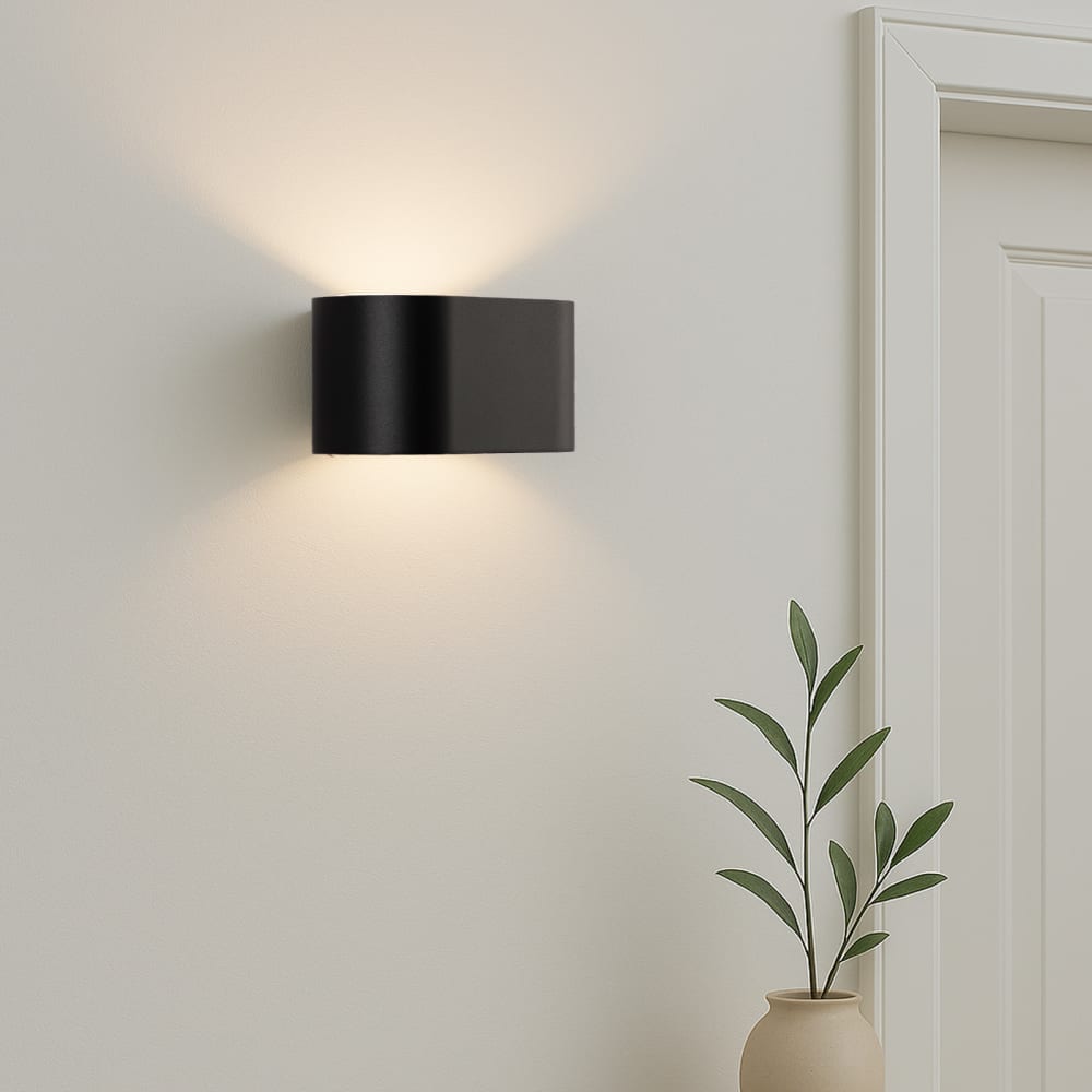 Applique murale aluminium noir, éclairage haut/bas, G9 165mm — vue 3