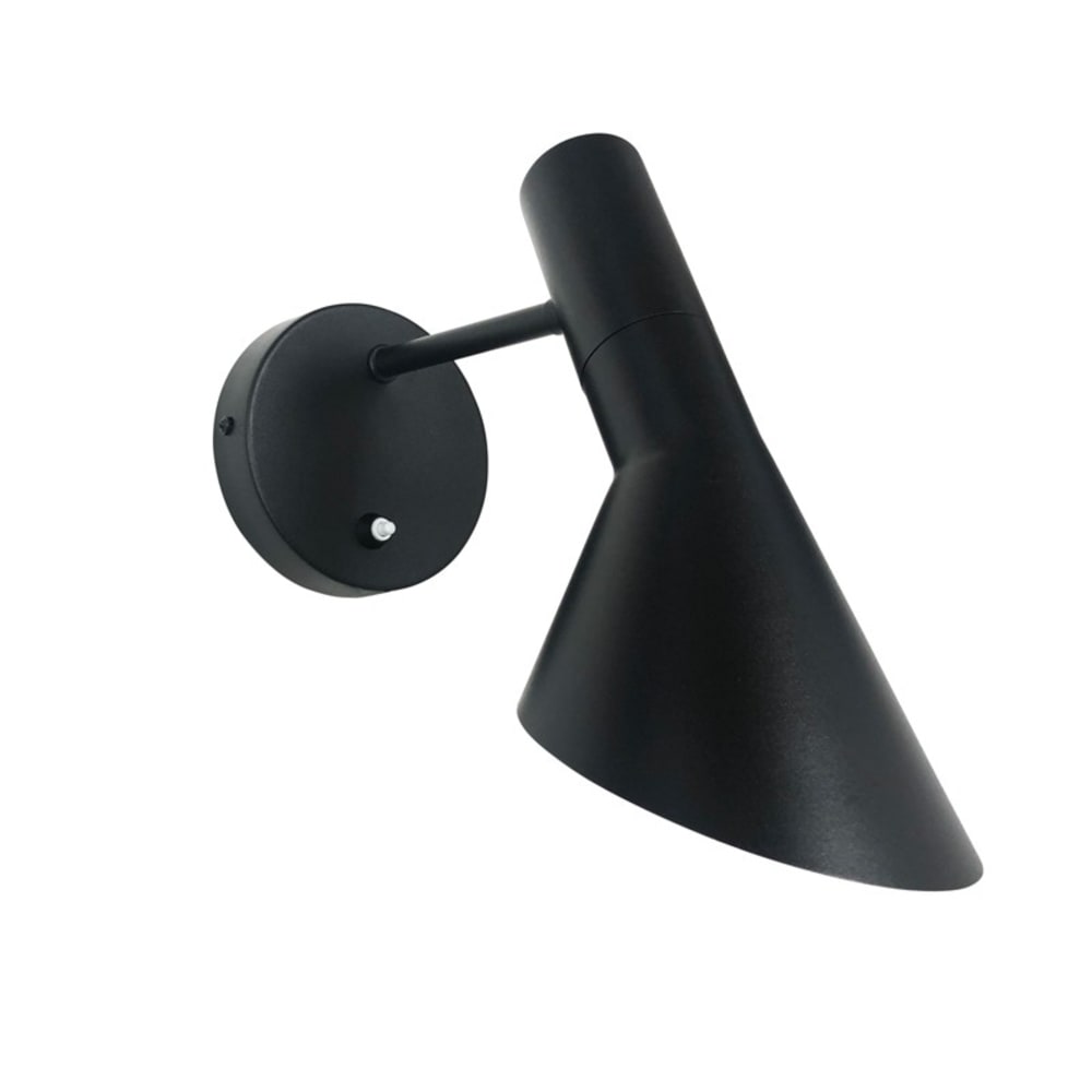 Applique murale noire orientable avec interrupteur, E27