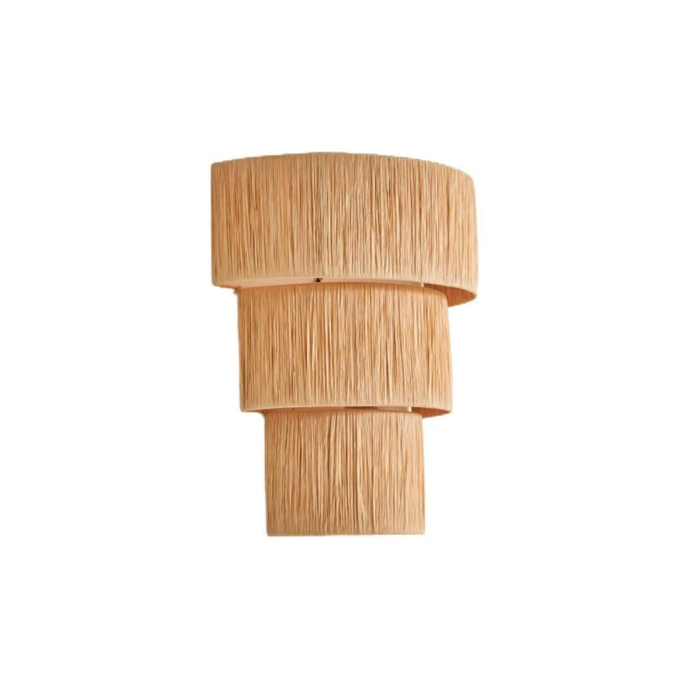 Applique murale avec abat-jour textile tissé, 2xE27 30x36cm