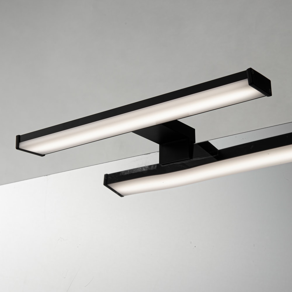 Wandleuchte für Bad, LED 8W, 30 cm, Aluminium Schwarz - Maisons