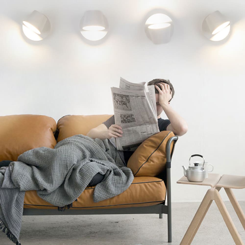 Applique murale blanche avec spot lecture LED 6W orientable 11.8cm — vue 3