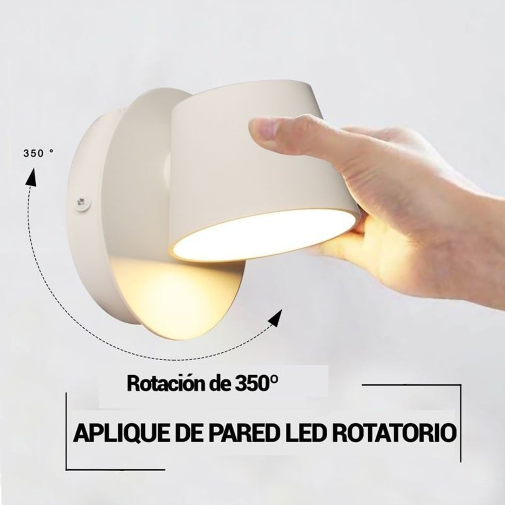 Applique murale blanche avec spot lecture LED 6W orientable 11.8cm — vue 4