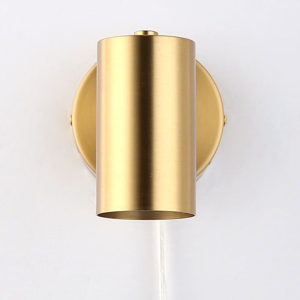 Applique murale dorée avec câble et spot orientable, E27 — vue 4