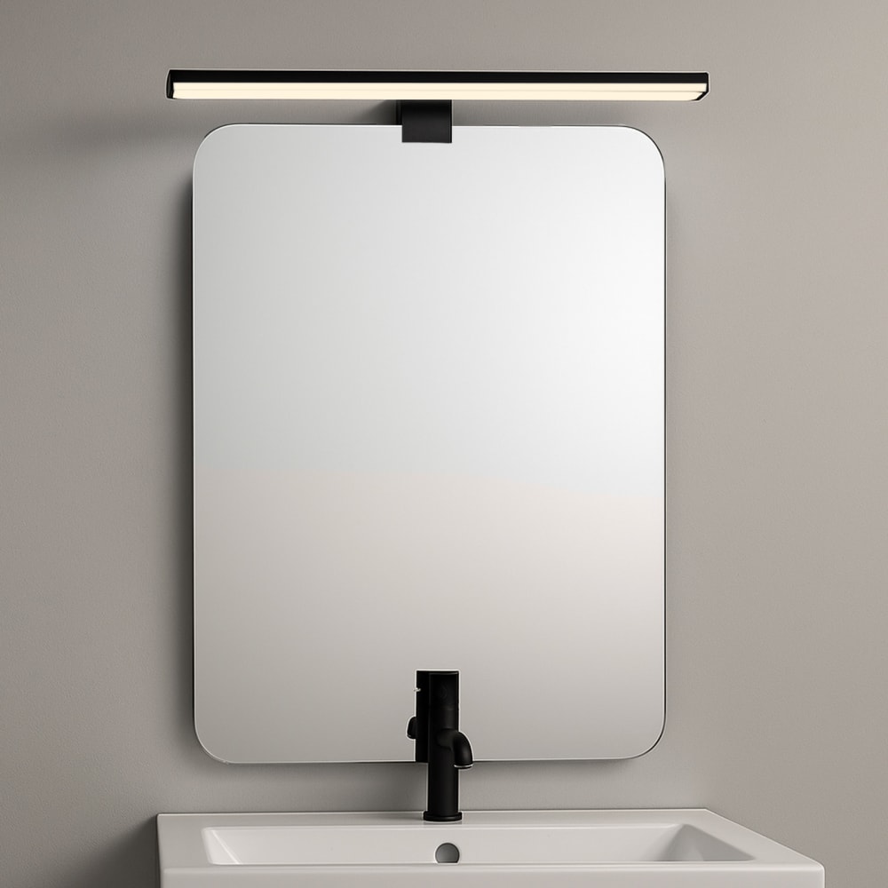 Wandleuchte für Bad, LED 12W, 50 cm, Aluminium Schwarz - Maisons