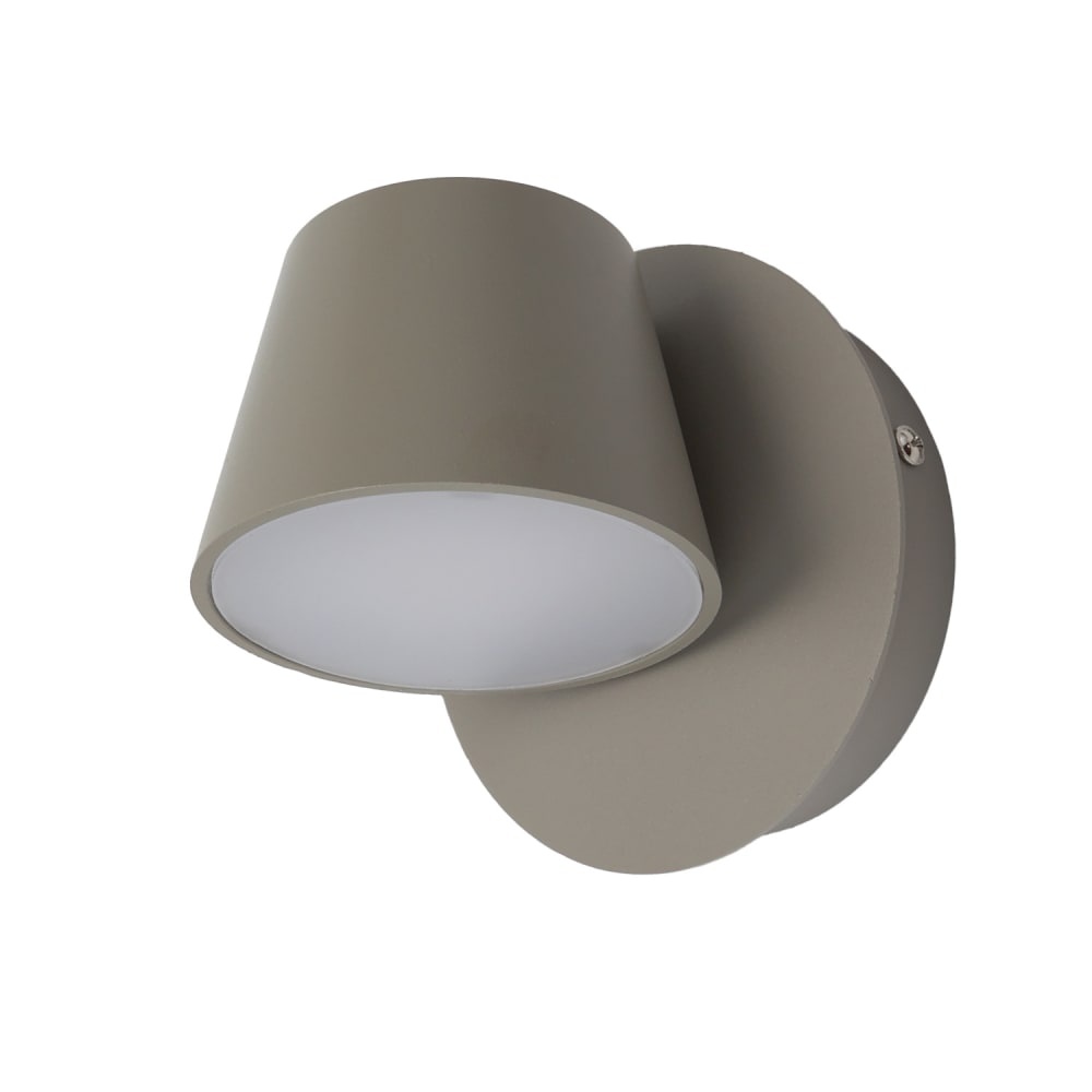 Applique murale grise avec spot de lecture LED 6W orientable 11.8cm