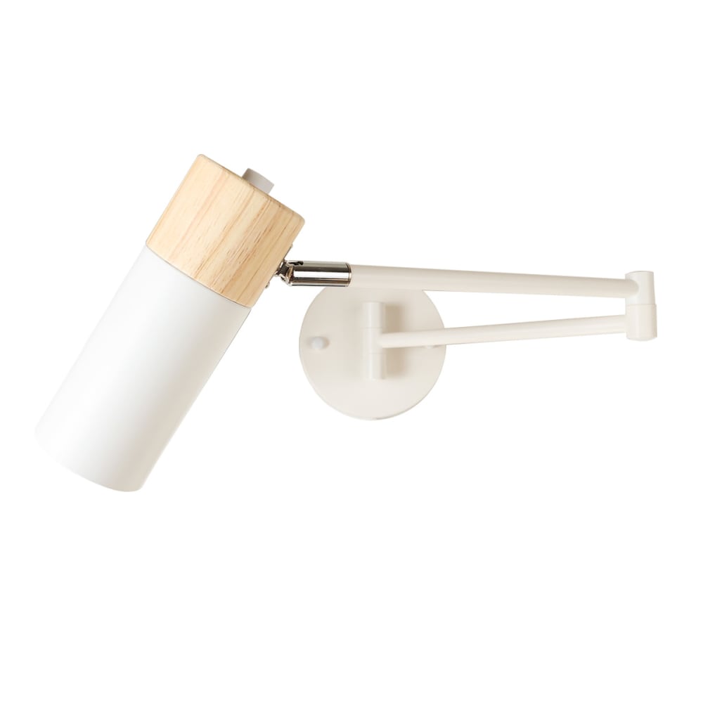 Applique murale bois blanc avec bras réglable max.53cm